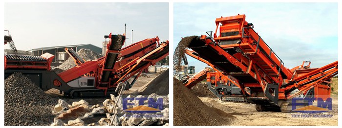 Crawler type mobile crushing and screening plant